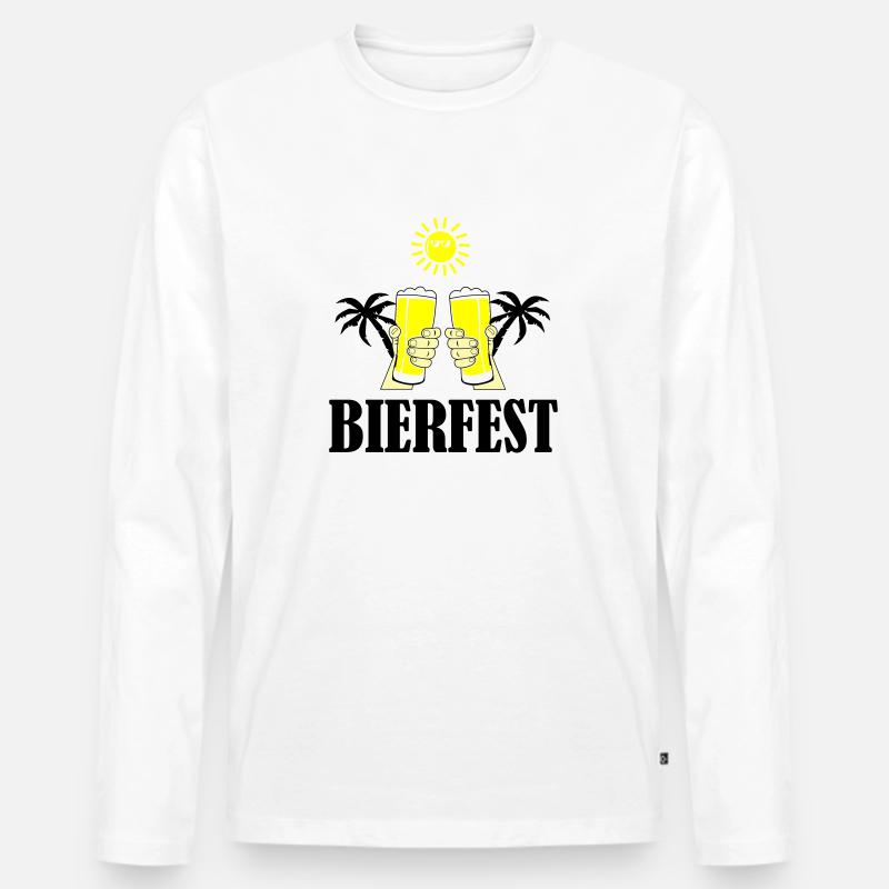 bierfest 02 - Männer Premium Bio Langarmshirt - Weiß