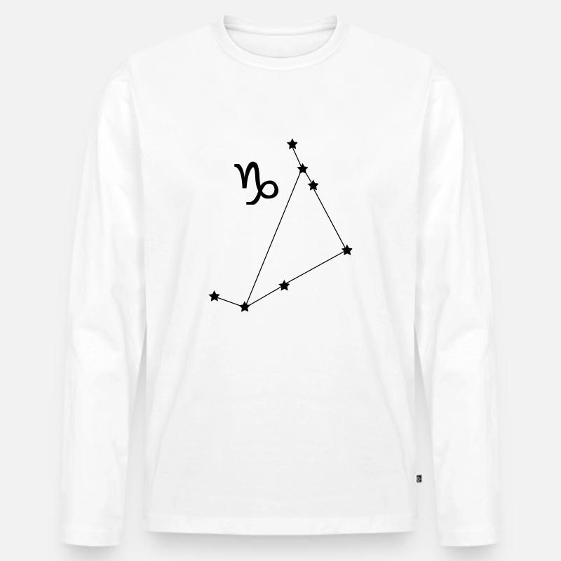 Sternbild Steinbock Sternzeichen - Männer Premium Bio Langarmshirt - Weiß
