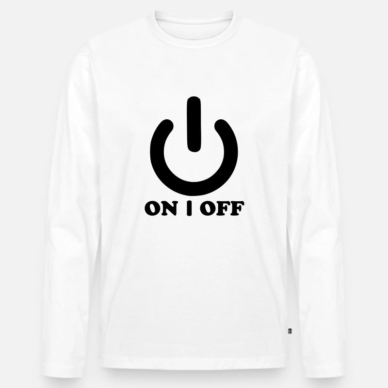Power - Männer Premium Bio Langarmshirt - Weiß