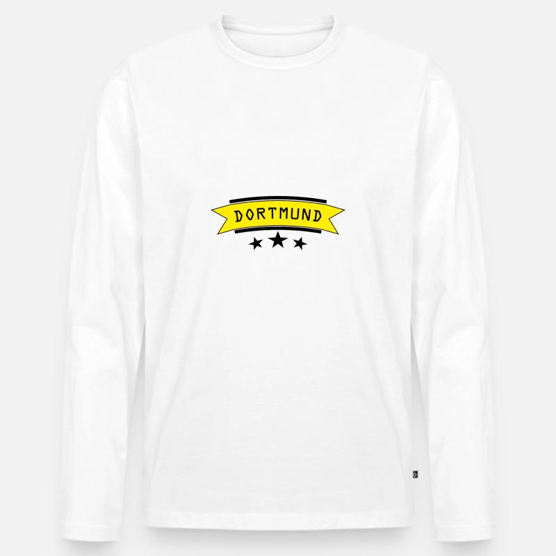 Dortmund - Männer Premium Bio Langarmshirt - Weiß