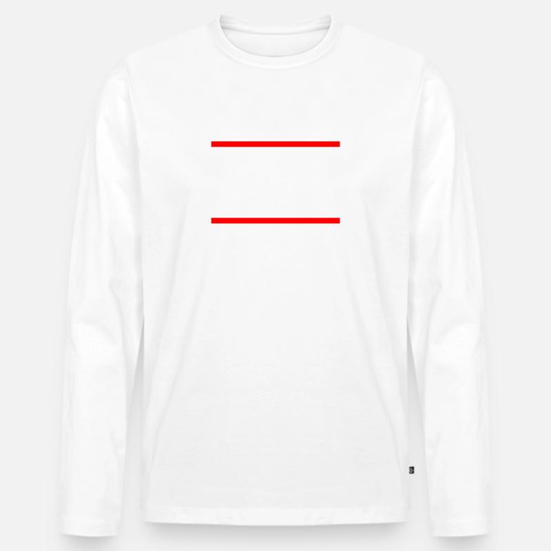 Scheiss muss ich - Männer Premium Bio Langarmshirt - Weiß