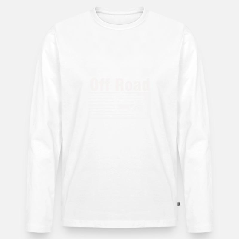 Off Road - Männer Premium Bio Langarmshirt - Weiß