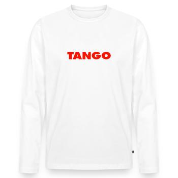 Chemise de tango - T-shirt manches longues Premium bio Homme - blanc - Devant - Nico (187cm)