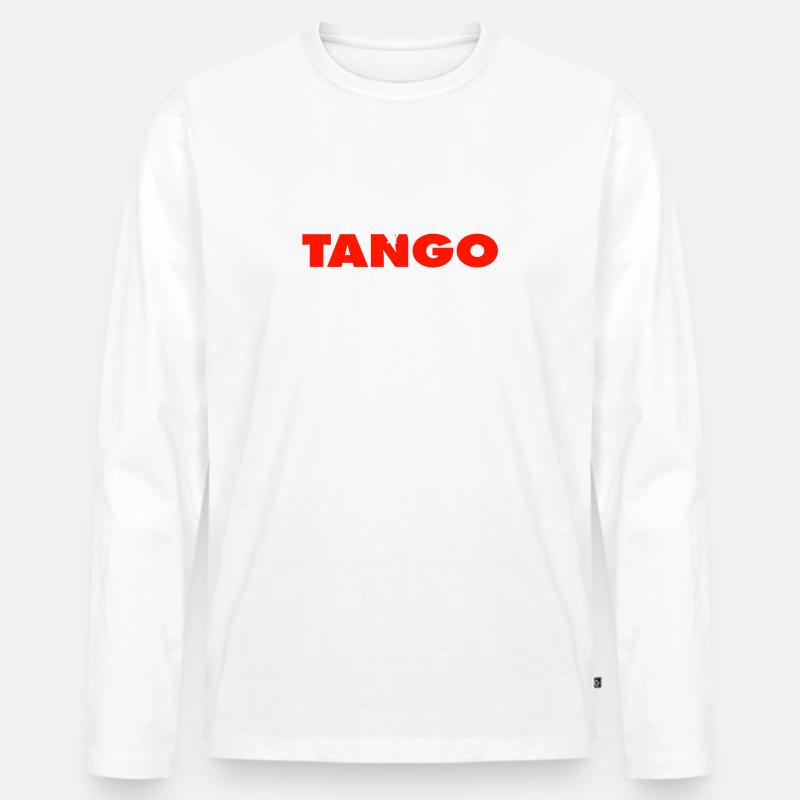Tango Shirt - Männer Premium Bio Langarmshirt - Weiß