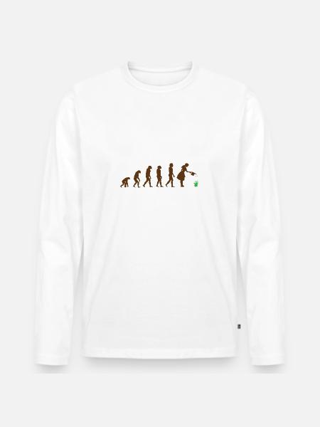 Garten - Männer Premium Bio Langarmshirt - Weiß