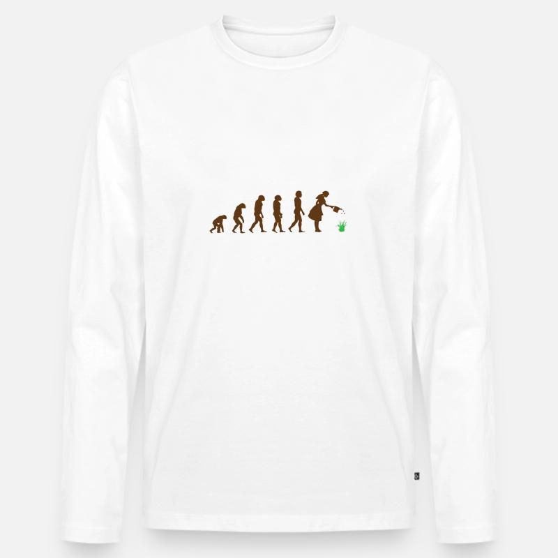 Garten - Männer Premium Bio Langarmshirt - Weiß