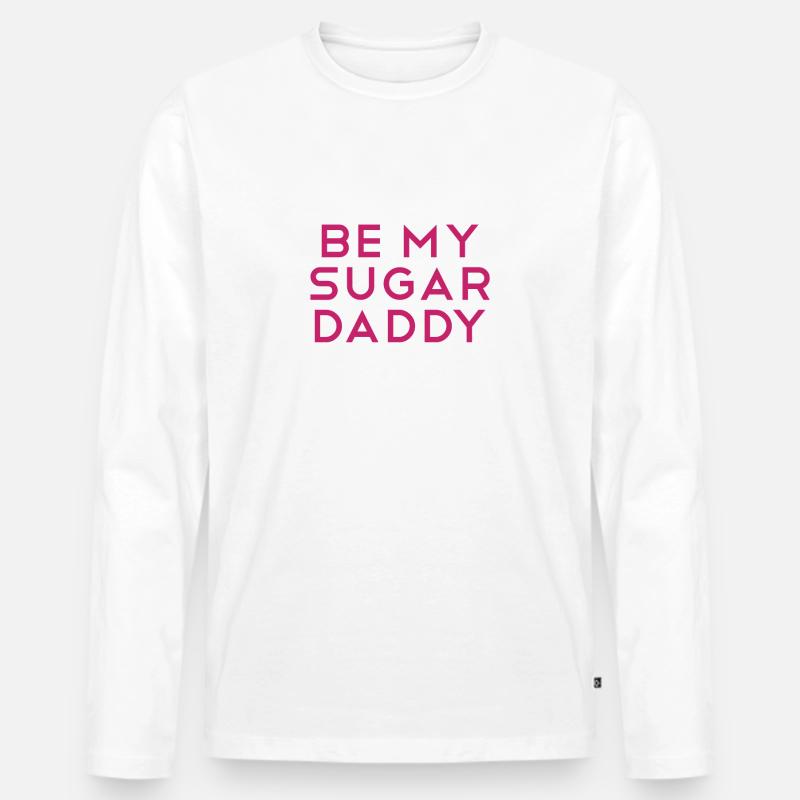 Sugar Daddy Lover pink - Männer Premium Bio Langarmshirt - Weiß