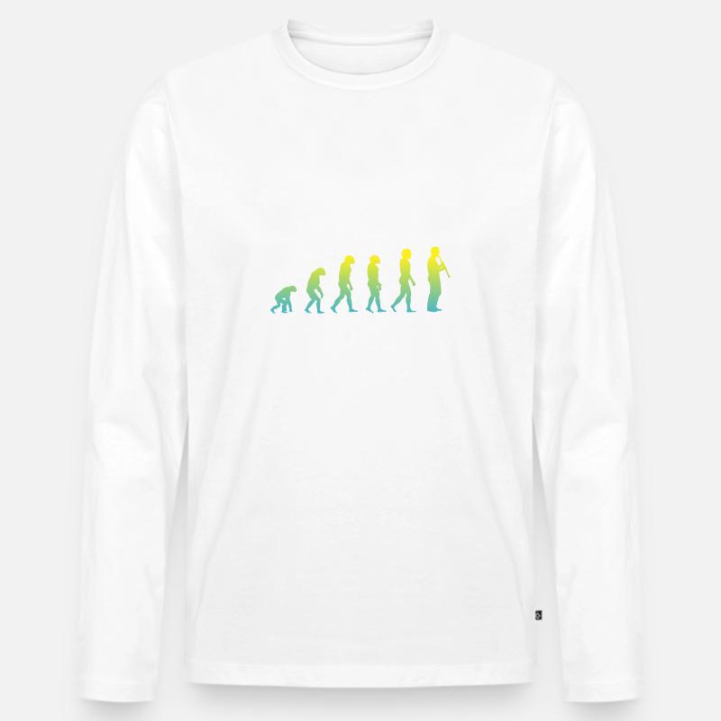 Klarinette - Männer Premium Bio Langarmshirt - Weiß