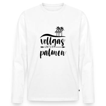 Full throttle under the palms - Men's Premium Organic Long Sleeve Shirt - white - Front - Nico (187cm)