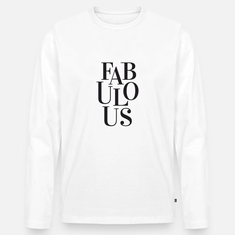 Fabulous - Männer Premium Bio Langarmshirt - Weiß