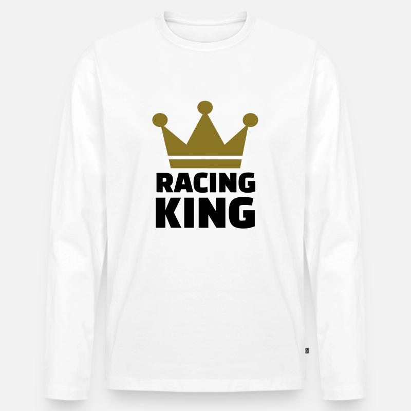 Autorennen - Männer Premium Bio Langarmshirt - Weiß
