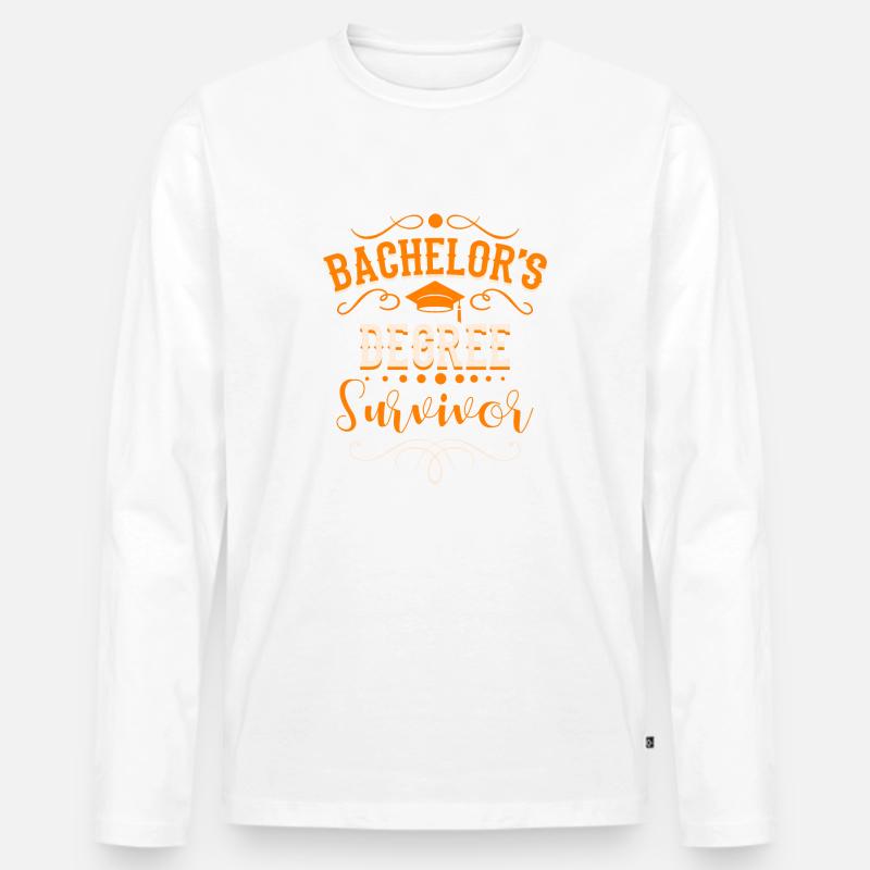 Abschluss, Bachelor - Männer Premium Bio Langarmshirt - Weiß