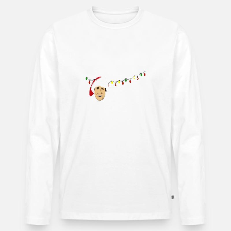 Clark Griswold Weisheit - Männer Premium Bio Langarmshirt - Weiß