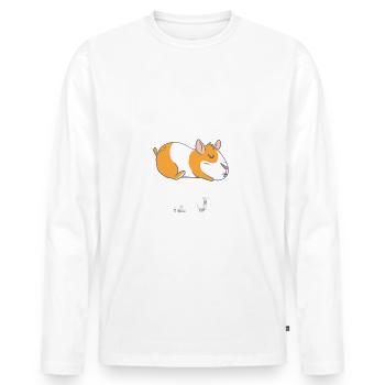 ich bin nicht faul ich habe geduld spruch lustig - Männer Premium Bio Langarmshirt - Weiß - Vorne - Nico (187cm)