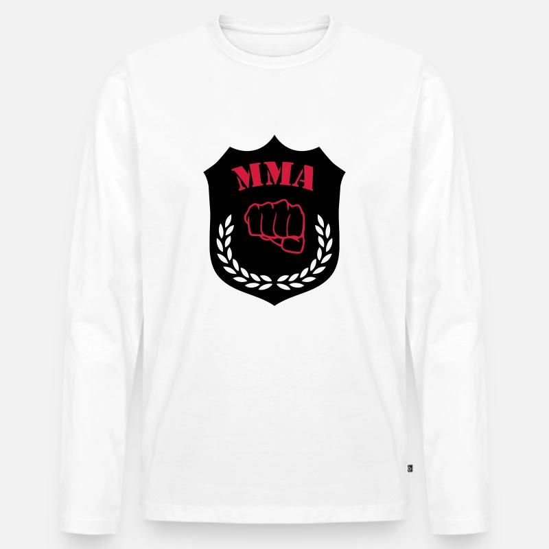 mma__02 - Männer Premium Bio Langarmshirt - Weiß
