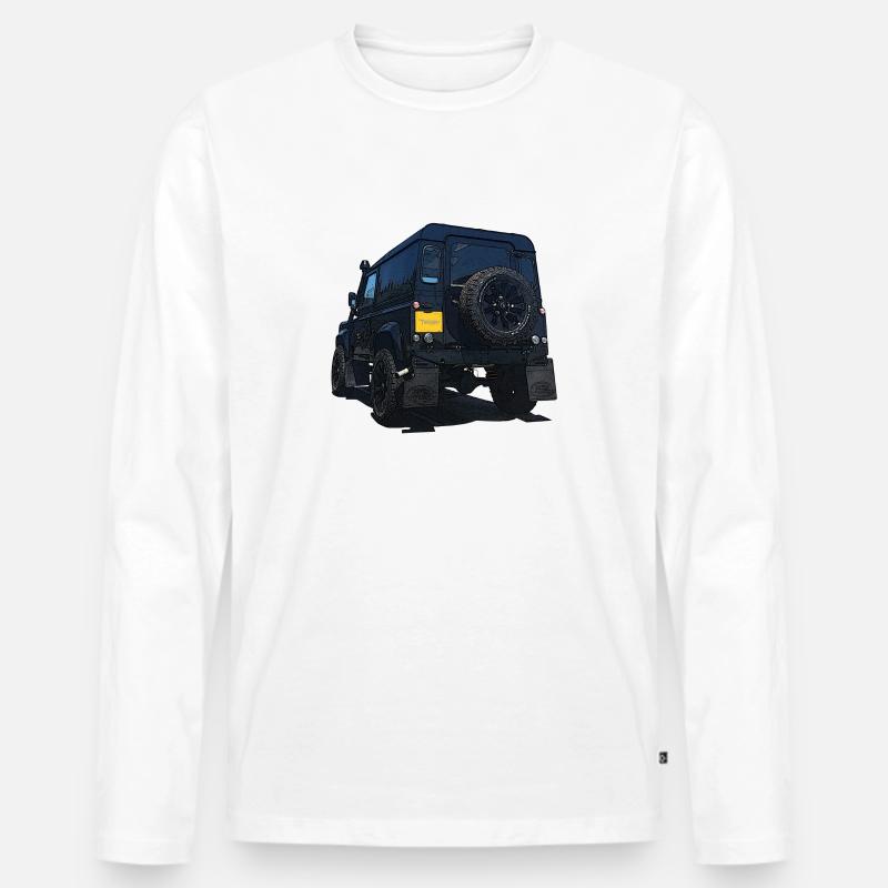 Offroading - Männer Premium Bio Langarmshirt - Weiß