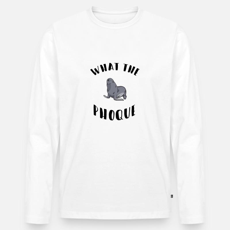 Was das Siegel - Männer Premium Bio Langarmshirt - Weiß