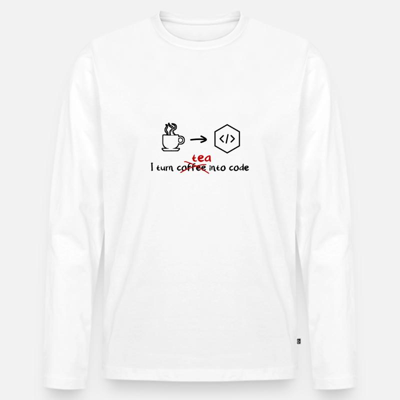 Tee Software Entwickler Engineer Programmer - Männer Premium Bio Langarmshirt - Weiß