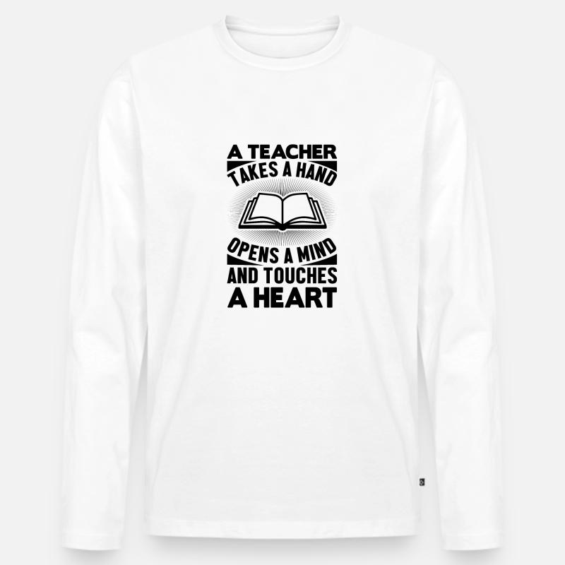 Professoren, Lehrer - Männer Premium Bio Langarmshirt - Weiß
