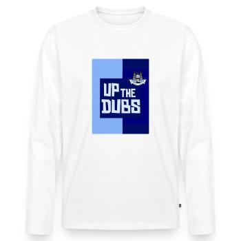 dublin - Men's Premium Organic Long Sleeve Shirt - white - Front - Nico (187cm)