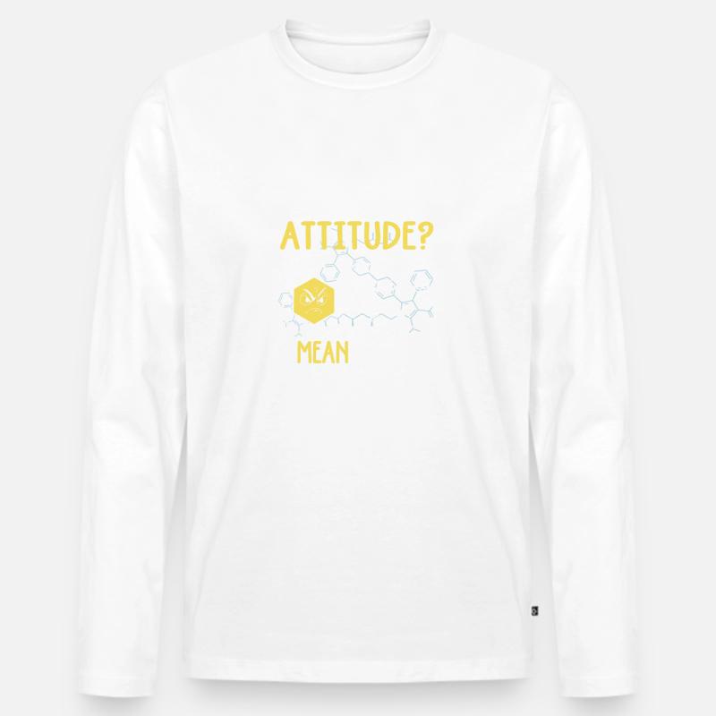 Wie nennt man eine Säure mit einem Einstellungsproblem! - Männer Premium Bio Langarmshirt - Weiß