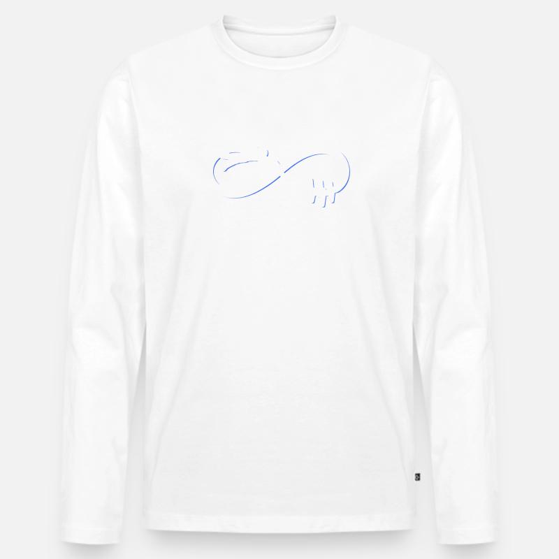 Schwimmen Geschenk / Design - Männer Premium Bio Langarmshirt - Weiß