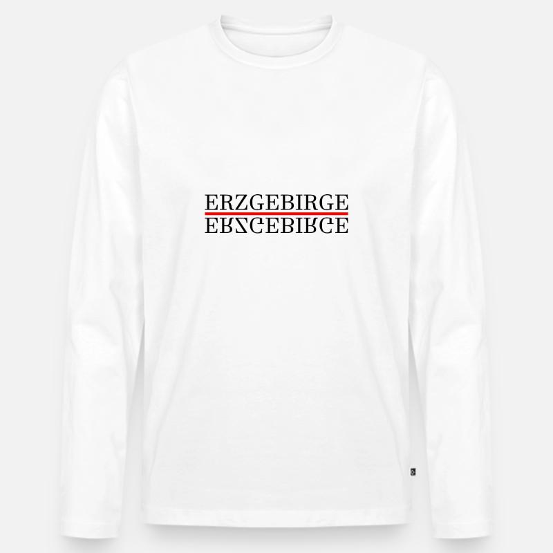 Erzgebirge Heimat - Männer Premium Bio Langarmshirt - Weiß