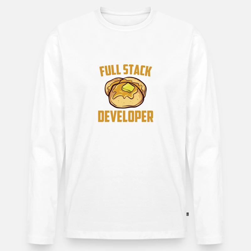 Full Stack Developer - Computer-Software-Programm - Männer Premium Bio Langarmshirt - Weiß