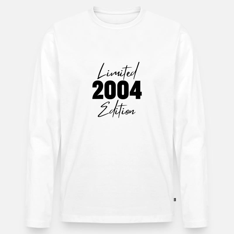 2004 Limited Edition - Männer Premium Bio Langarmshirt - Weiß