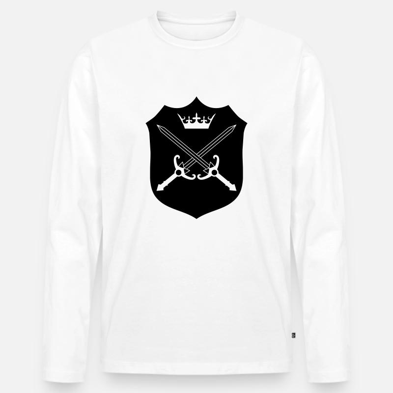 Schwerter - Männer Premium Bio Langarmshirt - Weiß