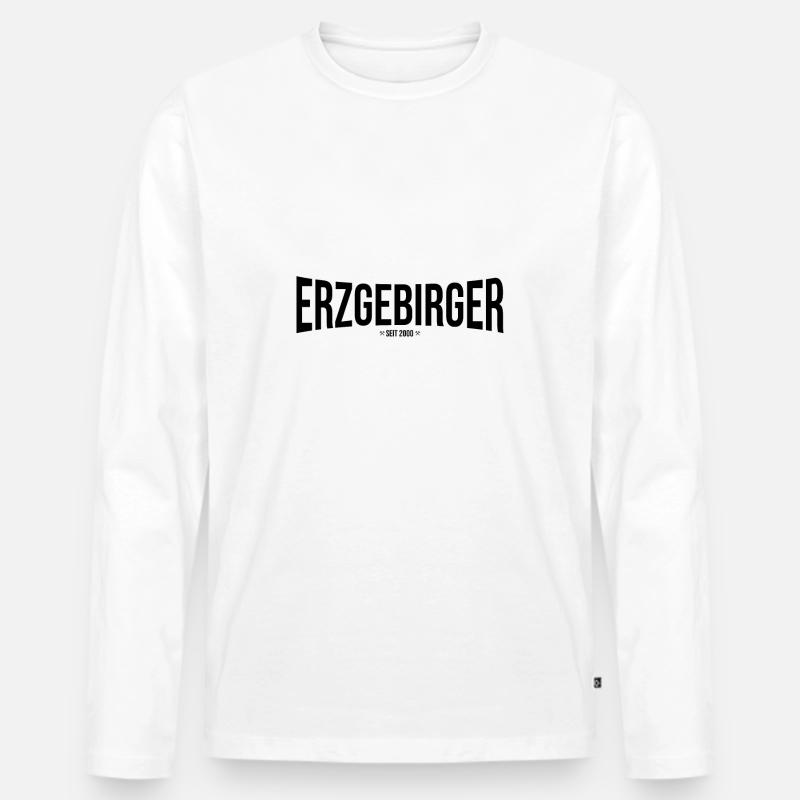 Erzgebirger seit 2000 - Männer Premium Bio Langarmshirt - Weiß