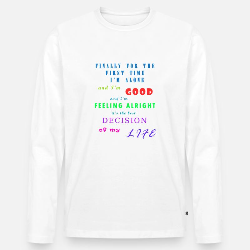 Ich bin gut - Männer Premium Bio Langarmshirt - Weiß