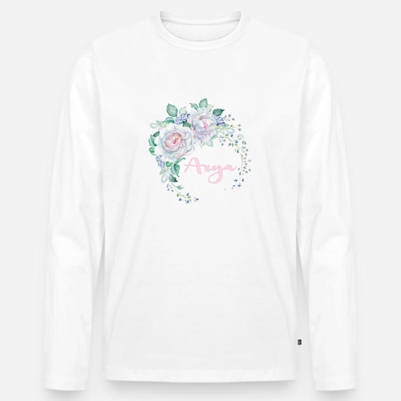 Für Arya - Männer Premium Bio Langarmshirt - Weiß