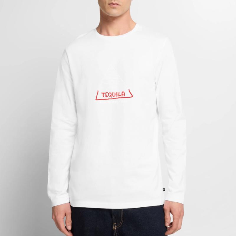 Tequila Basic Human Needs Pyramid Jeu de mots mexicain T-shirt manches longues Premium bio Homme