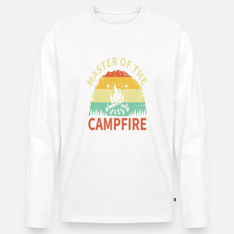 Master of the Campfire - Männer Premium Bio Langarmshirt - Weiß