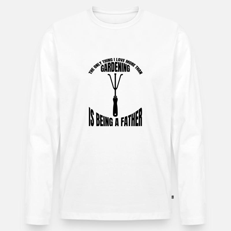 Gärtner Hobbygärtner Obstgarten Garten Geschenk - Männer Premium Bio Langarmshirt - Weiß