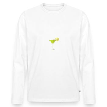 This Gimlet Tastes Like How Really Pun Drinking - Men's Premium Organic Long Sleeve Shirt - white - Front - Nico (187cm)