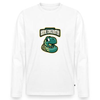 Marine Conservation - Men's Premium Organic Long Sleeve Shirt - white - Front - Nico (187cm)