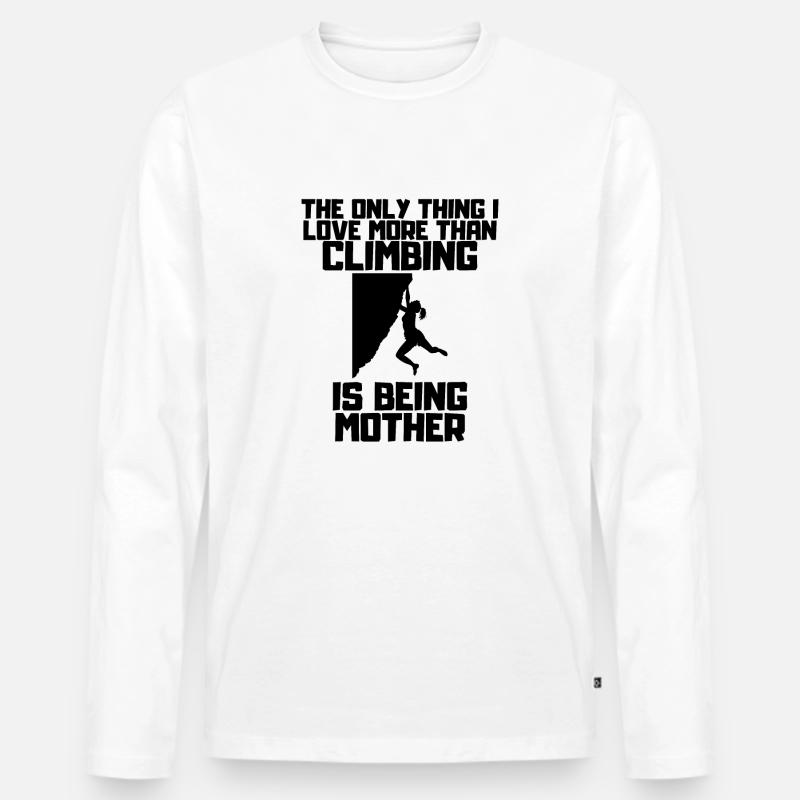 Kletterer Bergklettern Bergsteigen Berg Klettern - Männer Premium Bio Langarmshirt - Weiß