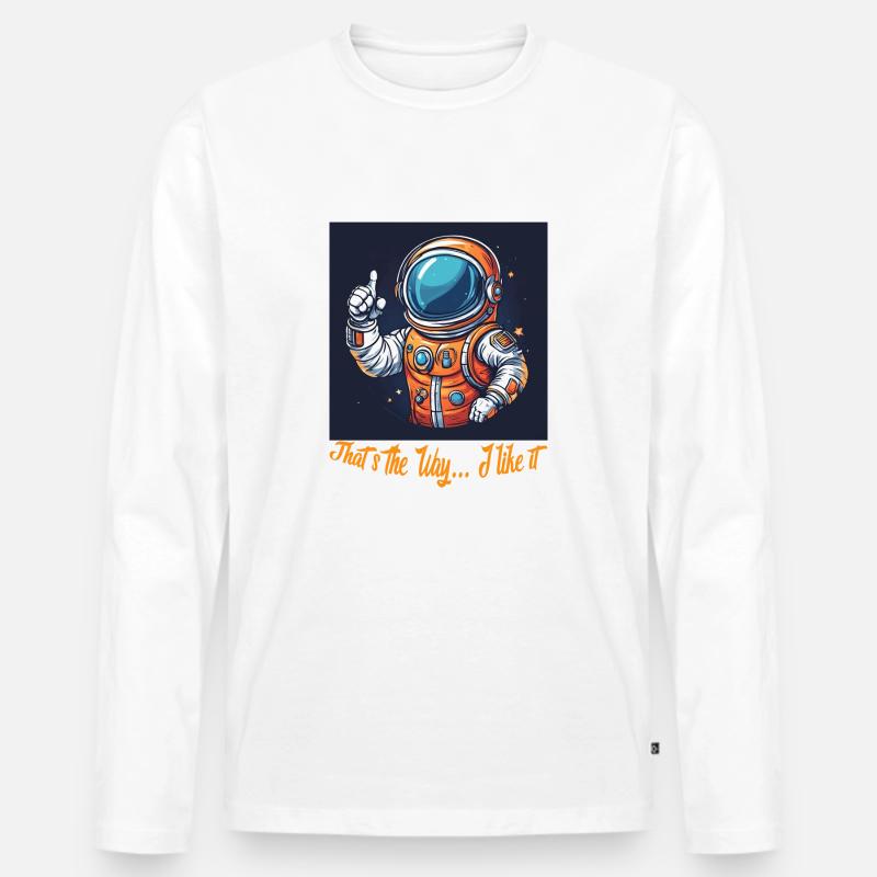 That s the Way - Männer Premium Bio Langarmshirt - Weiß