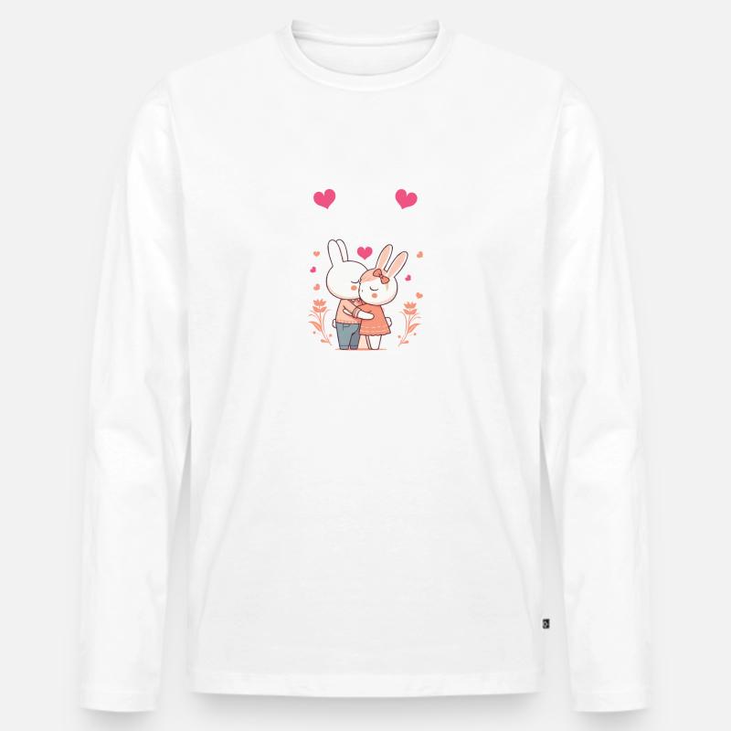 No Bunny - Männer Premium Bio Langarmshirt - Weiß