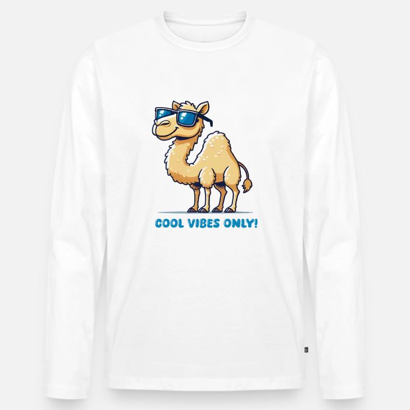 kamel sonnenbrille cool - Männer Premium Bio Langarmshirt - Weiß
