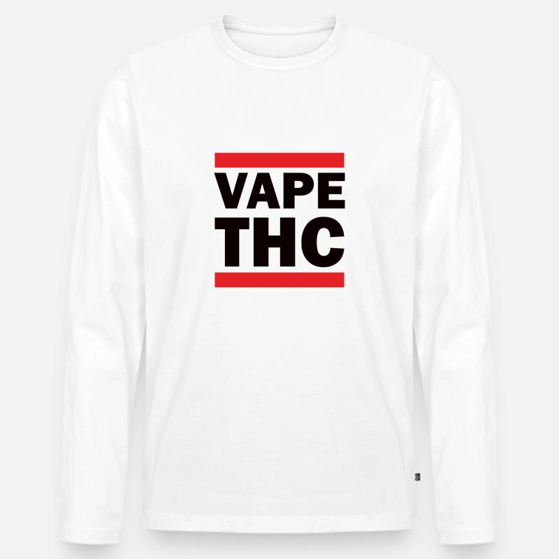 Vape THC - Men's Premium Organic Long Sleeve Shirt - white
