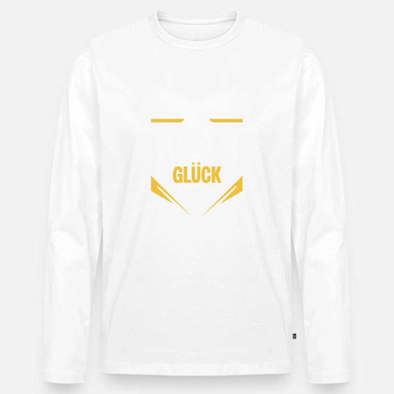 Erzgebirge Glueck au - Männer Premium Bio Langarmshirt - Weiß