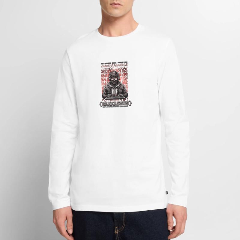 Ich spreche HTML Python und Sarkasmus Männer Premium Bio Langarmshirt