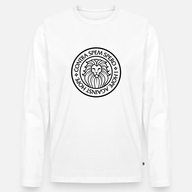 Contra Spem Spero - Männer Premium Bio Langarmshirt - Weiß