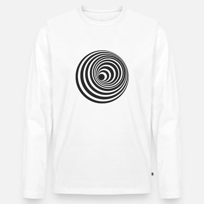 Optische täuschung - Männer Premium Bio Langarmshirt - Weiß