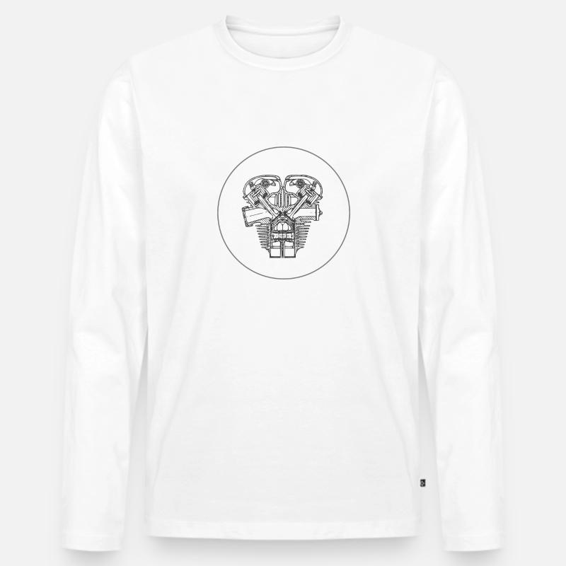 AWO 425 - masterpiece in engineering - white - Männer Premium Bio Langarmshirt - Weiß