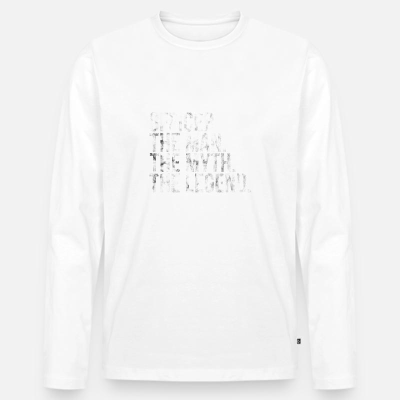 Offizier - Männer Premium Bio Langarmshirt - Weiß