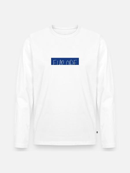 EUROPE simple - Men's Premium Organic Long Sleeve Shirt - white